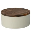 Stilleben Piccolo contenitore rotondo in ceramica con coperchio in legno> Scatole