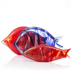 Casarialto Piccolo pesce stilizzato in vetro di Murano rosso> Statuine