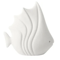 Lineasette Piccolo pesce tropicale in ceramica bianca> Statuine