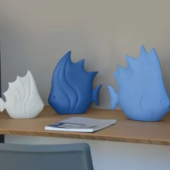 Lineasette Piccolo pesce tropicale in ceramica bianca><noscript><img width=