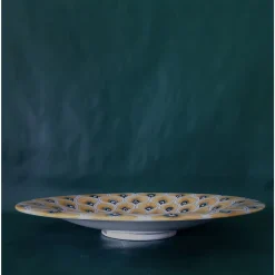 La Bottega del Vasaio Piuma di pavone gialla ⌀ Piatto decorativo da 40 cm><noscript><img width=