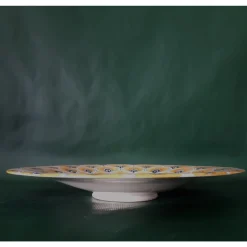 La Bottega del Vasaio Piuma di pavone gialla ⌀ Piatto decorativo da 30 cm><noscript><img width=