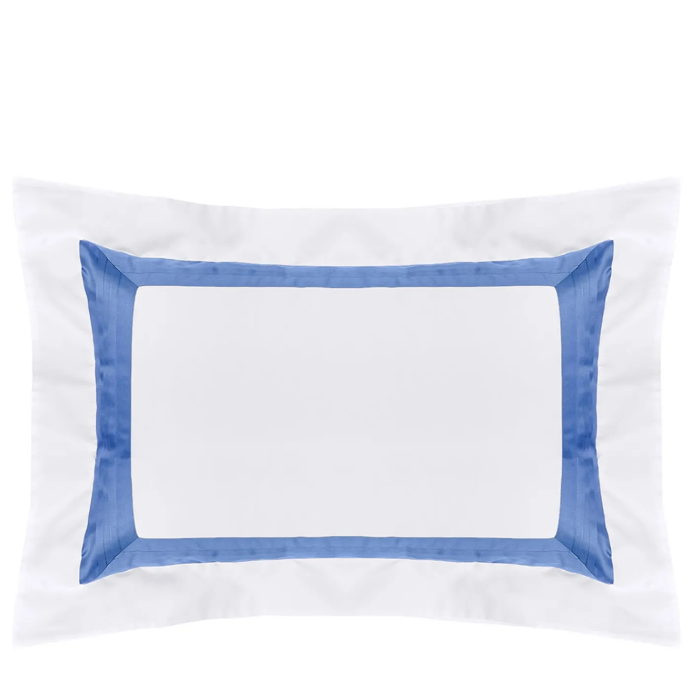 Verderoccia Plissè Bianco e Country Blue US King Sham> Biancheria Da Letto