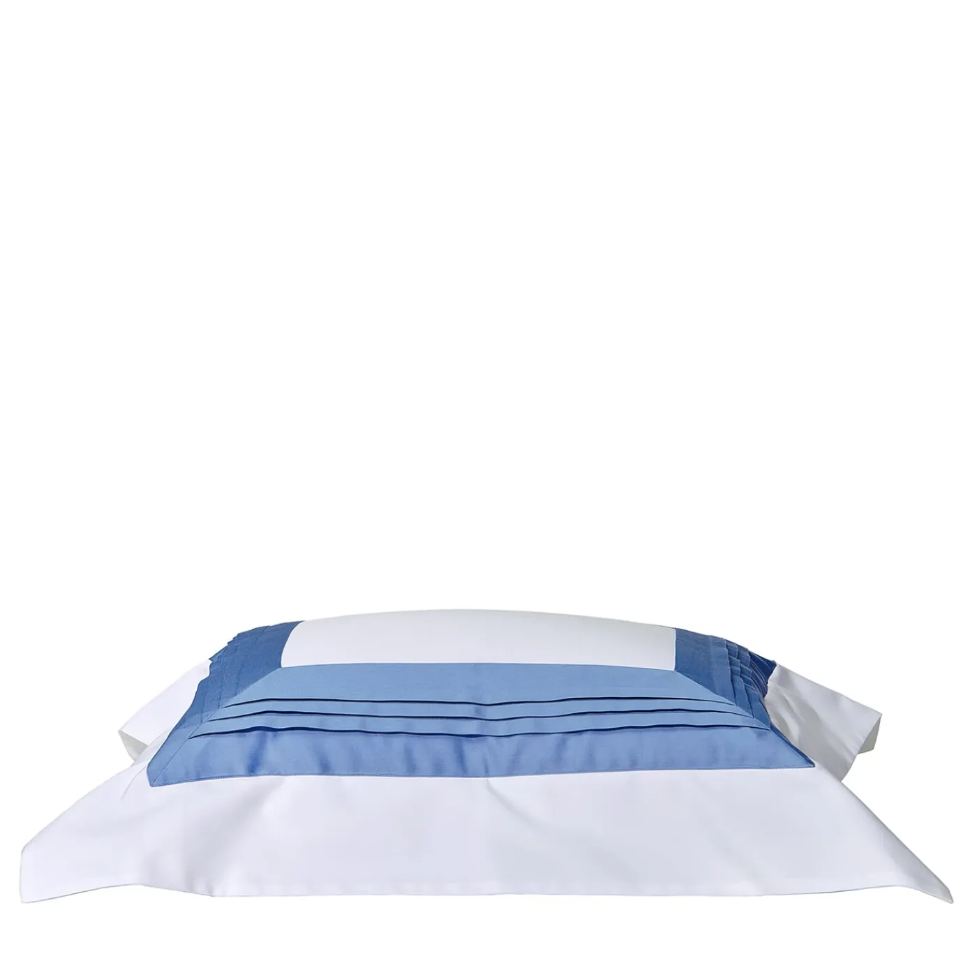 Verderoccia Plissè Bianco e Country Blue US King Sham> Biancheria Da Letto