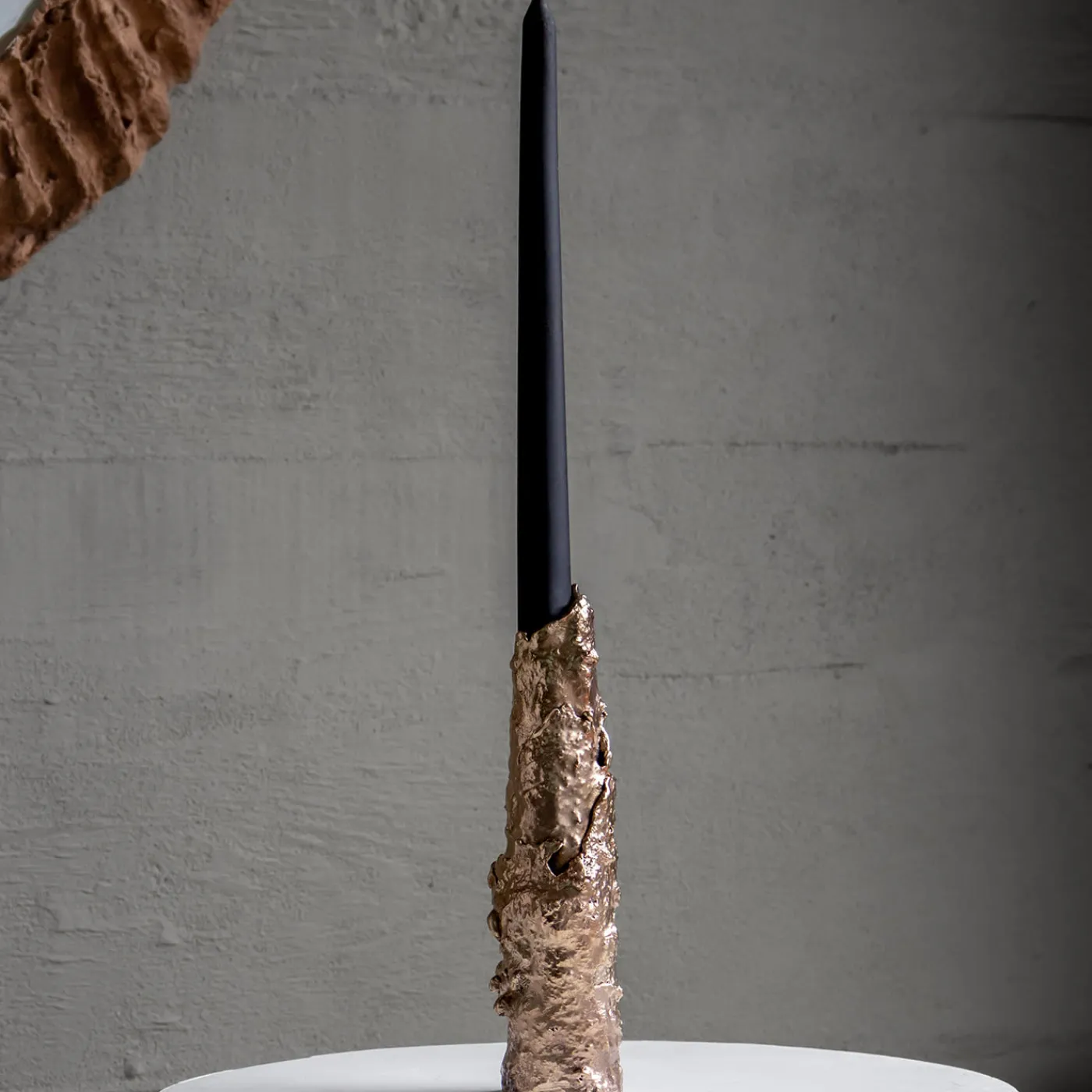 Tipstudio Porta Candela in Bronzo Forma Fluida> Candelieri E Portacandele