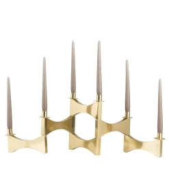 Selezioni Domus Porta Candela in Ottone Soffio> Candelieri E Portacandele