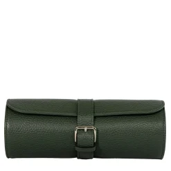 Cassigoli Porta orologi e gioielli da viaggio Selva in pelle verde> Portagioie