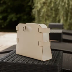 ADJ Style Porta riviste in Panna Cotta e cuoio bianco> Portariviste