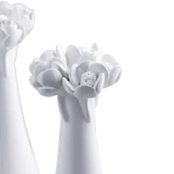 Patrizia Italiano Portacandela Le Fiorite Bianco><noscript><img width=