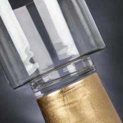 VGnewtrend PORTACANDELA ONE IN FOGLIA ORO><noscript><img width=