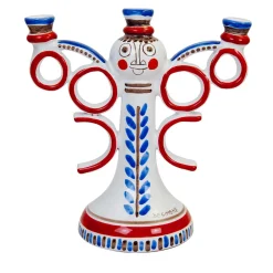 Ceramiche De Simone Portacandele a tre bracci in ceramica #1> Candelieri E Portacandele