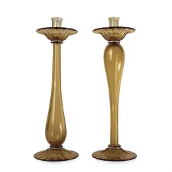 Fornace Mian Portacandele ambrato Siviglia #1> Candelieri E Portacandele