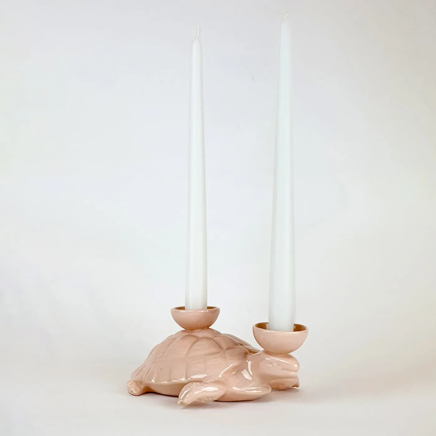 Ceramica Gatti 1928 Portacandele in Ceramica Fiamme Bestiali Tartaruga Rosa> Candelieri E Portacandele