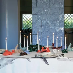 Ceramica Gatti 1928 Portacandele in Ceramica Fiamme Bestiali Pantera Verde><noscript><img width=