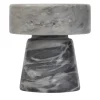 Carrara Home Design Portacandele in marmo grigio Bardiglio> Candelieri E Portacandele