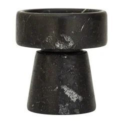 Carrara Home Design Portacandele in marmo nero Marquina> Candelieri E Portacandele