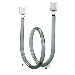 Casarialto Portacandele in vetro grigio Dolce Vita> Candelieri E Portacandele