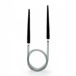 Casarialto Portacandele in vetro grigio Dolce Vita> Candelieri E Portacandele