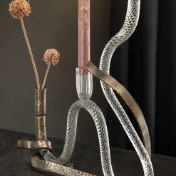 Aina Kari Portacandele The One in Vetro Curvo di Murano><noscript><img width=