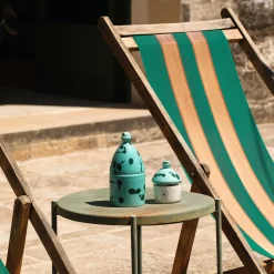 Carola fra i Trulli Portacandele Trullo verde e acquamarina><noscript><img width=