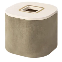 Riviere Portafazzoletti Dama in legno di frassino e pelle Nabuk> Arredo Bagno