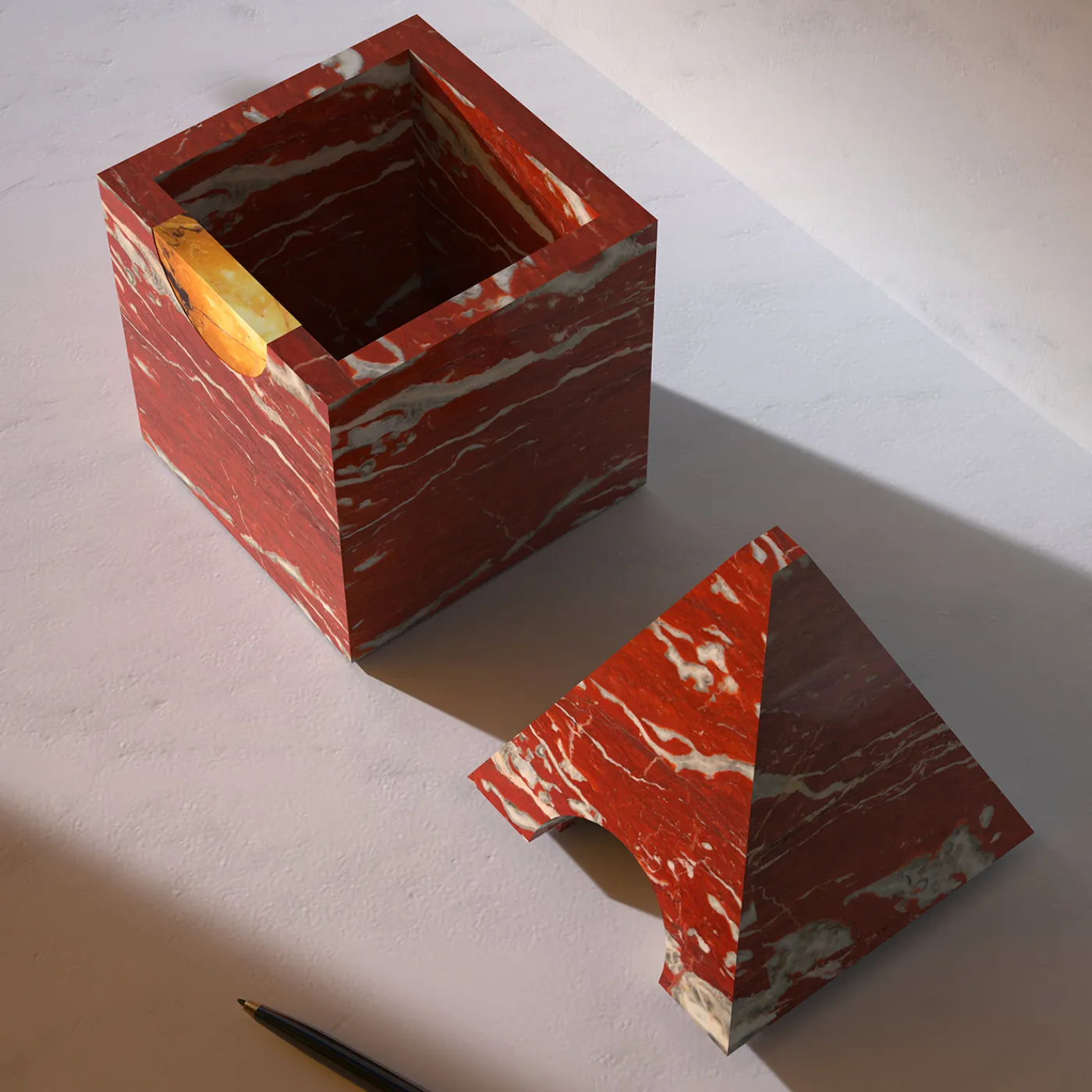 Carcino Design Portagioie Nostalgia in marmo rosso> Portagioie