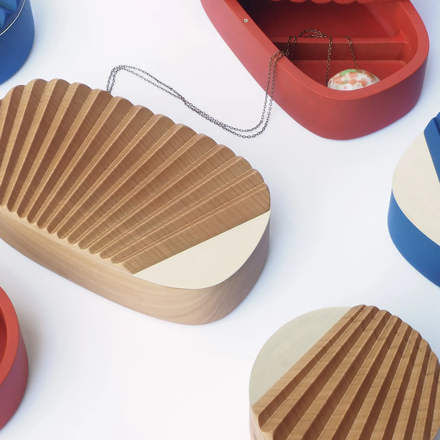 Portego Portagioie ovale Mini Portrait in legno di ciliegio> Portagioie