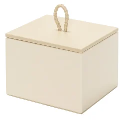 Riviere Portagioie Thea Bassa Rettangolare in Lacca Color Avorio> Portagioie