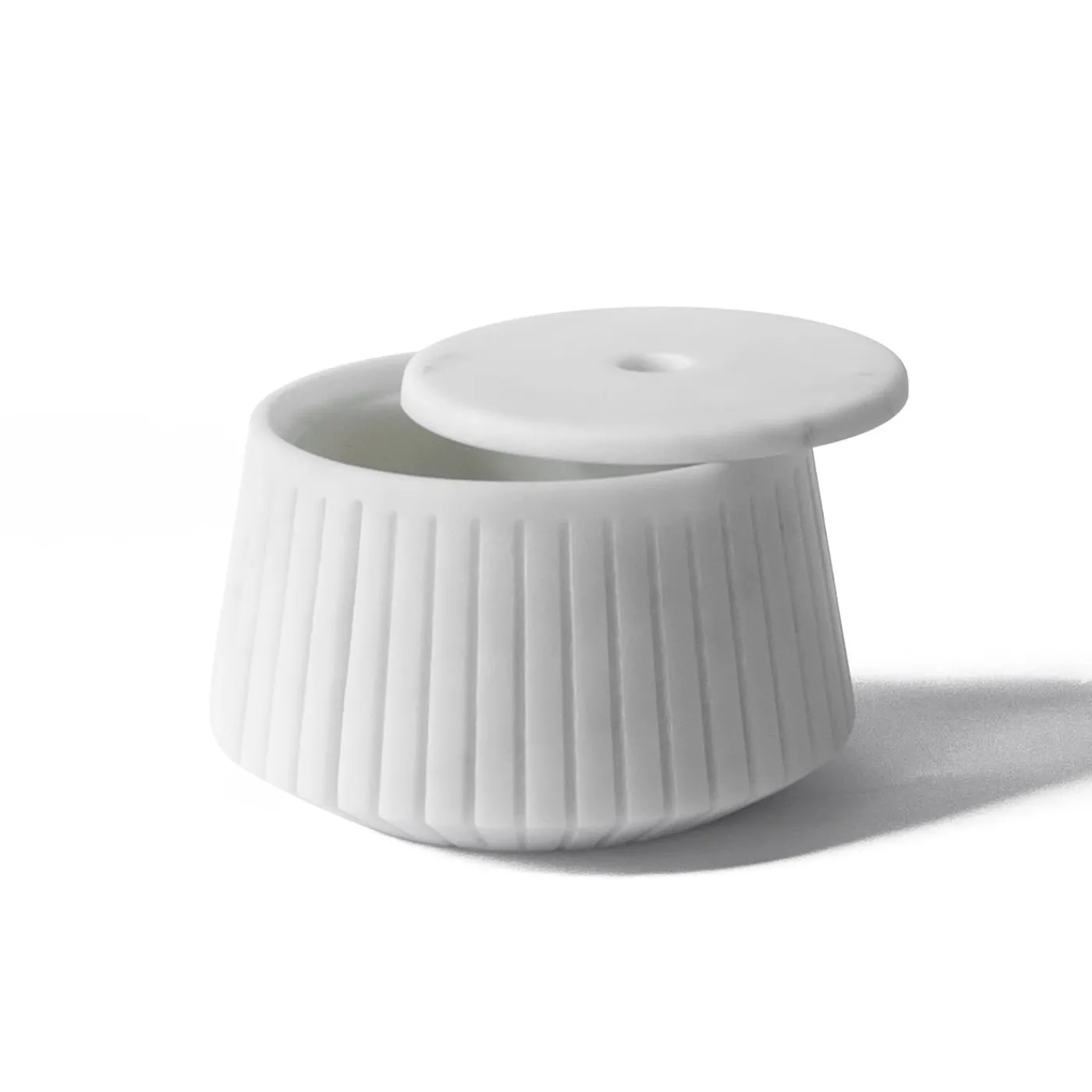 FiammettaV Home Collection Portaoggetti a righe in marmo bianco di Carrara> Centrotavola