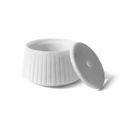 FiammettaV Home Collection Portaoggetti a righe in marmo bianco di Carrara><noscript><img width=