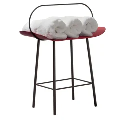 Rudi Portaoggetti Timmy in pelle e metallo> Arredo Bagno