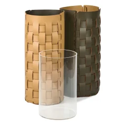 ADJ Style Portaombrelli Bottega in pelle di olivo e senape> Portaombrelli