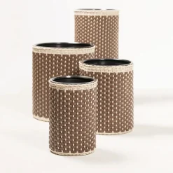 Giobagnara Portaombrelli in pelle e rattan Cézanne><noscript><img width=