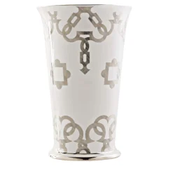 Le Porcellane Portaombrelli Tarsia bianco e platino> Portaombrelli