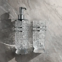 Il Paralume Marina Portaspazzolino con motivo a cerchio> Arredo Bagno