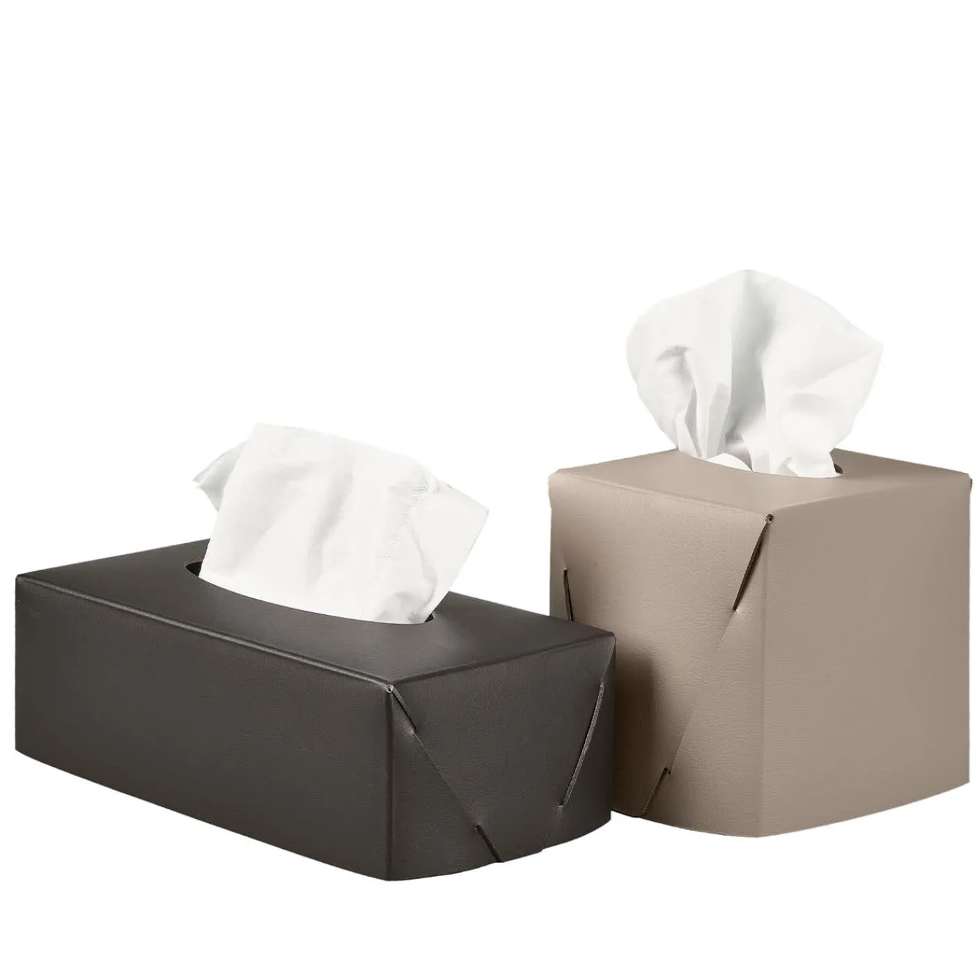 ADJ Style Portatovaglioli rettangolari neri in pelle Bottega di E. Borovkova> Arredo Bagno