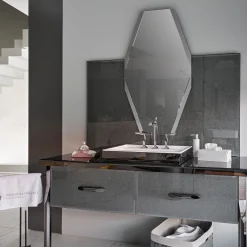 ADJ Style Portatovaglioli rettangolari bianchi in pelle Bottega di E. Borovkova> Arredo Bagno