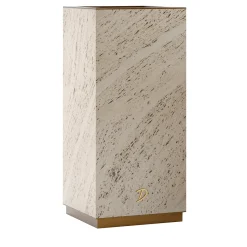 Dolcefarniente Outdoor by DFN Portavaso squadrato retroilluminato Eternal grande in Marmo Travertino di Bebo & Angel> Cachepot E Portavasi