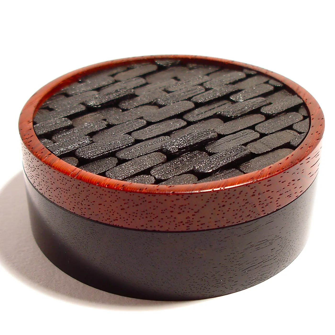 Mauro Sarti Portavaso Tessere in ebano e padauk> Scatole