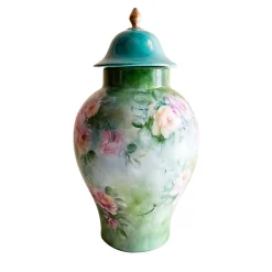 Elena Satta Potiche floreali policrome> Vasi Con Coperchio