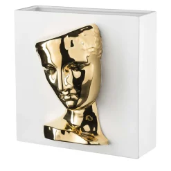 VGnewtrend Psiche di Capua Vaso bianco e oro> Vasi Figurativi