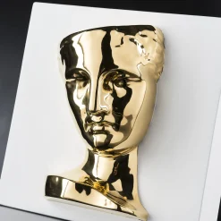 VGnewtrend Psiche di Capua Vaso bianco e oro><noscript><img width=