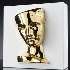 VGnewtrend Psiche di Capua Vaso bianco e oro><noscript><img width=