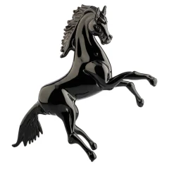 Officine di Murano 1295 Rampante Scultura zoomorfa nera> Sculture Decorative