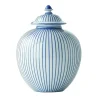 Le Porcellane Righe Blu Potiche> Vasi Con Coperchio