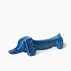 Bitossi Ceramiche Rimini Blu Basset Hound Figura di Aldo Londi> Statuine