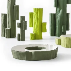 Paola Paronetto Ring Bowl CORTECCIA B1/Grigio verde> Centrotavola