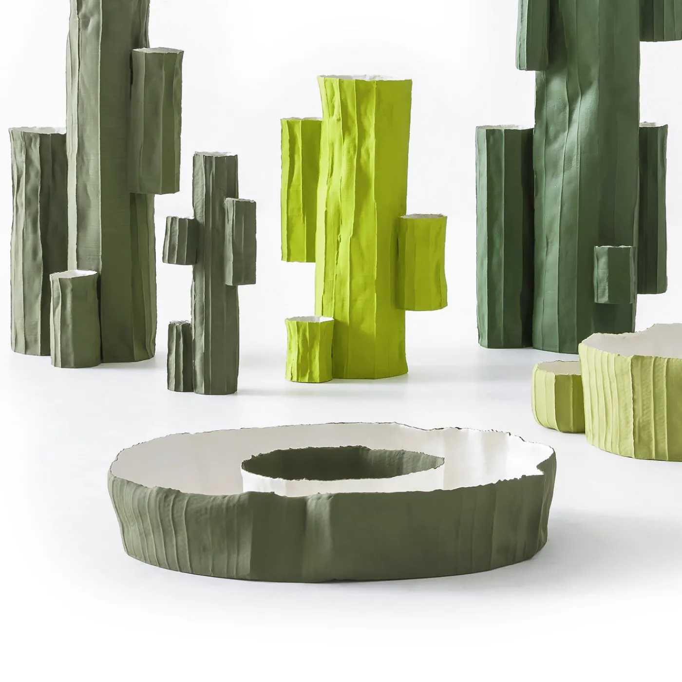 Paola Paronetto Ring Bowl CORTECCIA B1/Grigio verde> Centrotavola