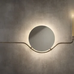 Aina Kari Rising Sun O Specchio da parete con finitura ottone> Specchi Da Parete