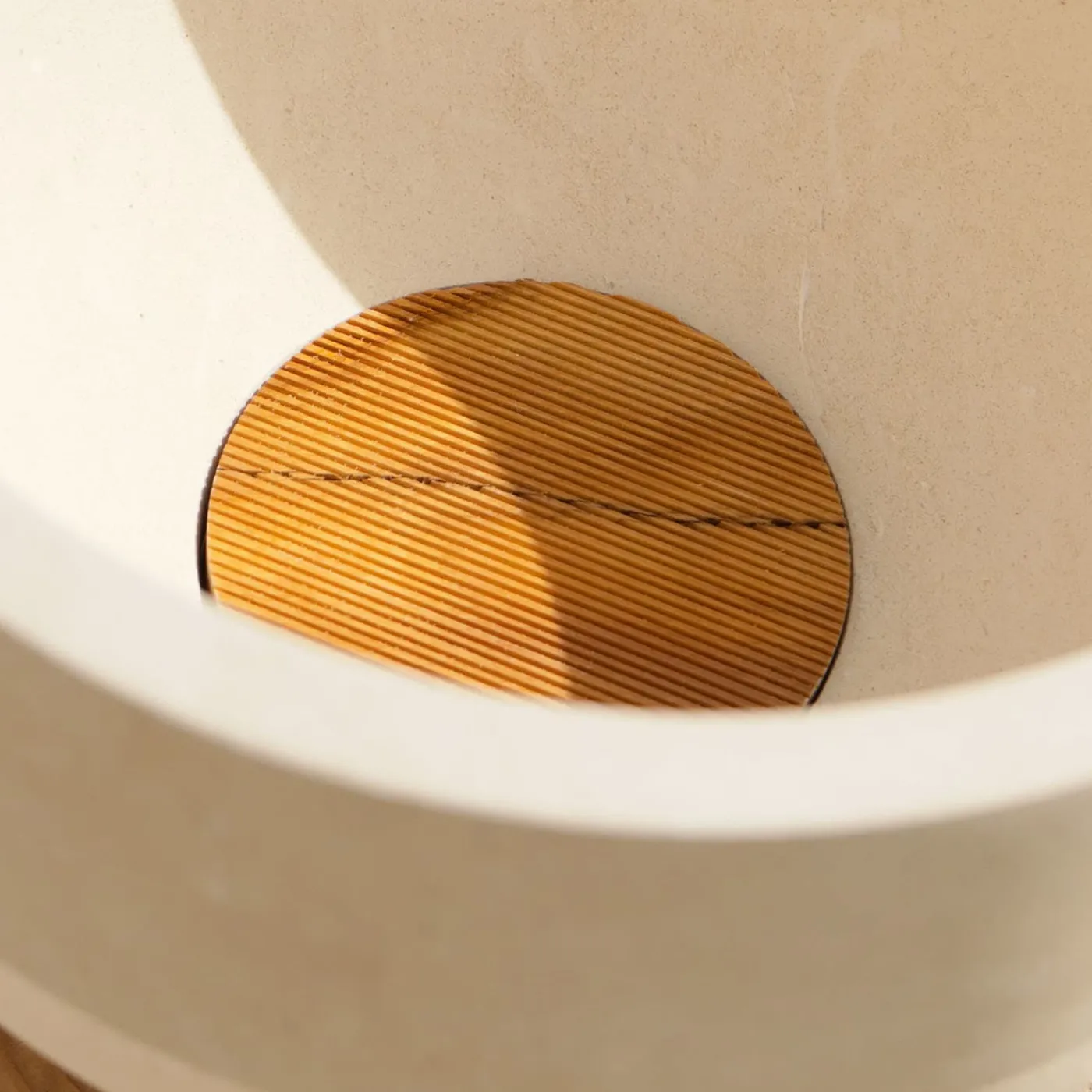 Pimar Limestone Rito N. 3 B Coppa Decorativa in Legno d'Ulivo e Pietra Leccese> Cachepot E Portavasi